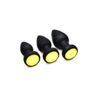 XR Brands Silicone Vibrating LED buttplug - Medium, afbeelding 4