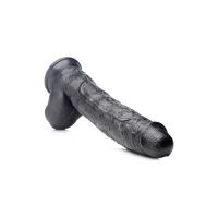 XR Brands Raging Rhino - XXL dildo met aderen - 43 cm - Zwart, afbeelding 2