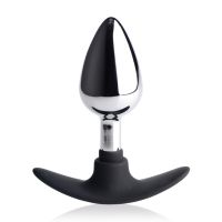 XR Brands Dark Invader - Anaalplug van Metaal en Siliconen - Medium