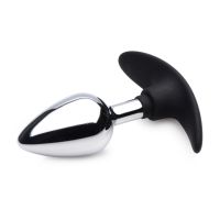XR Brands Dark Invader - Anaalplug van Metaal en Siliconen - Medium, afbeelding 3
