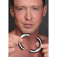 XR Brands Mega Magnetize - Magnetische RVS cockring - 4,4 cm, afbeelding 4