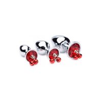 XR Brands Red Gem - Buttplug Set met Belletjes