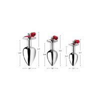 XR Brands Red Gem - Buttplug Set met Belletjes, afbeelding 2