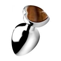 XR Brands Tiger Eye Heart - Anaalplug - Large