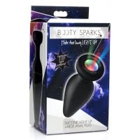 XR Brands Light-Up - RVS buttplug - Large, afbeelding 2