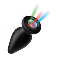 XR Brands Siliconen Buttplug met Lichtjes - Small, afbeelding 2