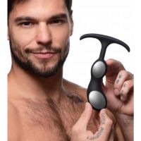 XR Brands Premium siliconen verzwaarde prostaatplug - Medium, afbeelding 3