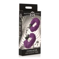 XR Brands Cuffed in Fur - Pluche handboeien - Paars, afbeelding 2