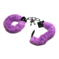 XR Brands Cuffed in Fur - Pluche handboeien - Paars, afbeelding 5