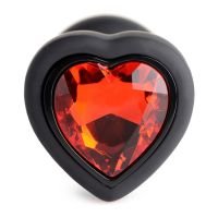 XR Brands Siliconen Vibrerend Rood Hart - Buttplug met Afstandsbediening - Small, afbeelding 3