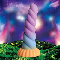XR Brands Silicone Unicorn Horn Fantasy dildo, afbeelding 4