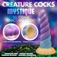 XR Brands Silicone Unicorn Horn Fantasy dildo, afbeelding 6