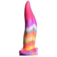 XR Brands Unicorn Tongue - Lichtgevend - Siliconen dildo - Regenboog