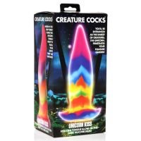 XR Brands Unicorn Tongue - Lichtgevend - Siliconen dildo - Regenboog, afbeelding 4