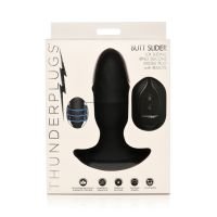 XR Brands Butt Slider - Siliconen buttplug met schuifring - Zwart, afbeelding 3