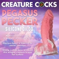 XR Brands Pegasus - Pecker gevleugelde siliconen dildo - Roze, afbeelding 7