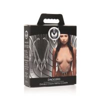 XR Brands Daggers - Tepelklemmen met Dubbele Ketting, afbeelding 4