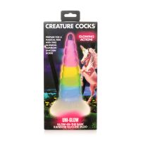 XR Brands UniGlow - Lichtgevende regenboog siliconen dildo, afbeelding 5