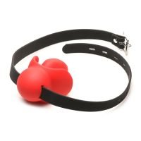 XR Brands Gag Order - Extreme siliconen ball gag - Rood