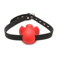 XR Brands Gag Order - Extreme siliconen ball gag - Rood, afbeelding 2