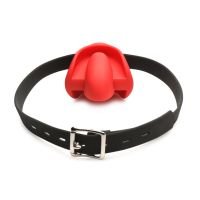XR Brands Gag Order - Extreme siliconen ball gag - Rood, afbeelding 3