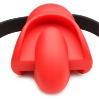 XR Brands Gag Order - Extreme siliconen ball gag - Rood, afbeelding 4