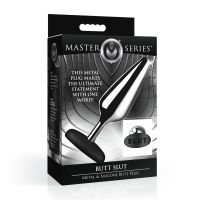 XR Brands Butt Slut - Metalen en Siliconen Buttplug - Zilver, afbeelding 5