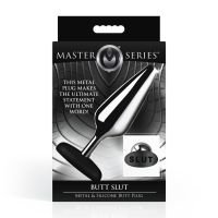 XR Brands Butt Slut - Metalen en Siliconen Buttplug - Zilver, afbeelding 6