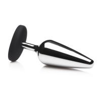 XR Brands Butt Slut - Metalen en Siliconen Buttplug - Zilver, afbeelding 2