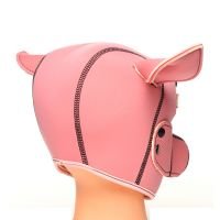 XR Brands Swine - Neopreen varkensmasker - Roze, afbeelding 3
