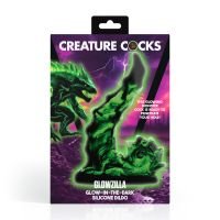 XR Brands Glowzilla - Lichtgevende siliconen dildo - Groen/Zwart, afbeelding 5
