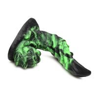XR Brands Glowzilla - Lichtgevende siliconen dildo - Groen/Zwart, afbeelding 2