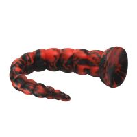 XR Brands Stinger - Siliconen dildo - Rood/Zwart, afbeelding 2