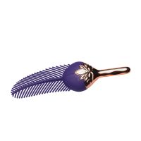 XR Brands The Tickler - Vibrerende siliconen kietelveer - Paars/Goud, afbeelding 4