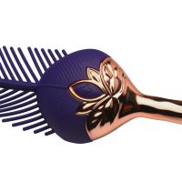 XR Brands The Tickler - Vibrerende siliconen kietelveer - Paars/Goud, afbeelding 5