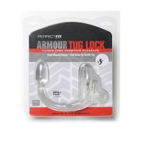 PerfectFitBrand Armor Tug Lock - Cockring met ballstrap en buttplug - Klein, afbeelding 2