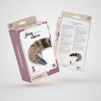 Crushious Foxy Silver Anaalplug met staart - Zilver, afbeelding 2