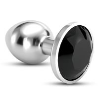 Crushious Bijou - Buttplug met juweel - Large - Zwart, afbeelding 4