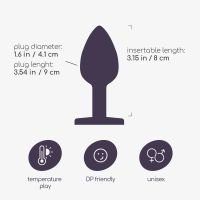 Crushious Bijou - Buttplug met juweel - Large - Zwart, afbeelding 7