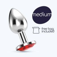 Crushious Bijou - Buttplug met juweel - Medium - Rood, afbeelding 5