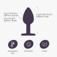 Crushious Bijou - Buttplug met juweel - Medium - Blauw, afbeelding 7