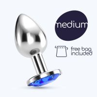 Crushious Bijou - Buttplug met juweel - Medium - Blauw, afbeelding 5