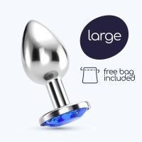 Crushious Bijou - Buttplug met juweel - Large - Blauw, afbeelding 5