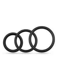 Crushious Daltons - Siliconen Cockring Set - Zwart, afbeelding 2