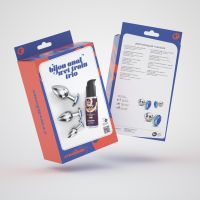 Crushious Bijou Anal Wet Train Trio RVS Plugs - Blauw, afbeelding 2