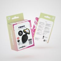 Crushious Cuore Anaalplug met Vervangbare Stenen - Medium - Zwart, afbeelding 2