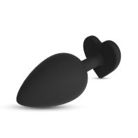 Crushious Cuore Anaalplug met Vervangbare Stenen - Medium - Zwart, afbeelding 4