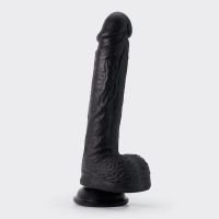 Crushious Inviktus - Dildo van vloeibare siliconen - 22 cm - Zwart