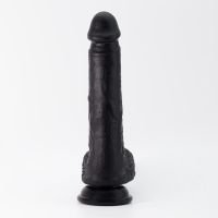 Crushious Inviktus - Dildo van vloeibare siliconen - 22 cm - Zwart, afbeelding 2