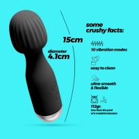 Crushious Wanderlust - Mini wand massager - Zwart, afbeelding 6